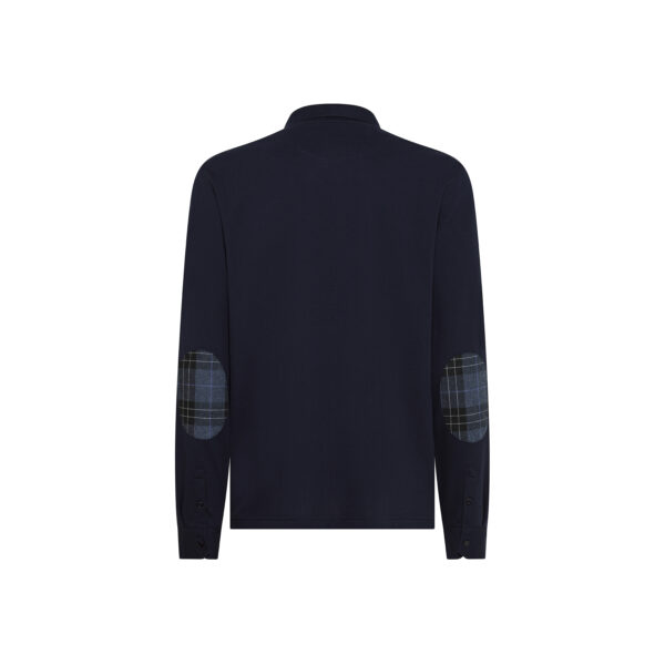 POLO CONTRAST FABRIC ELBOW L/S - A45108
