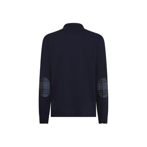 POLO CONTRAST FABRIC ELBOW L/S - A45108