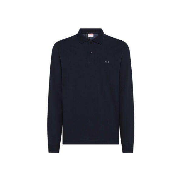 POLO CONTRAST FABRIC ELBOW L/S - A45108