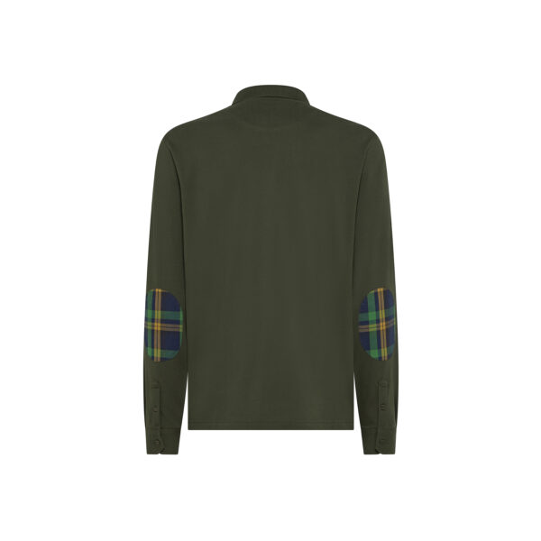 POLO CONTRAST FABRIC ELBOW L/S - A45108