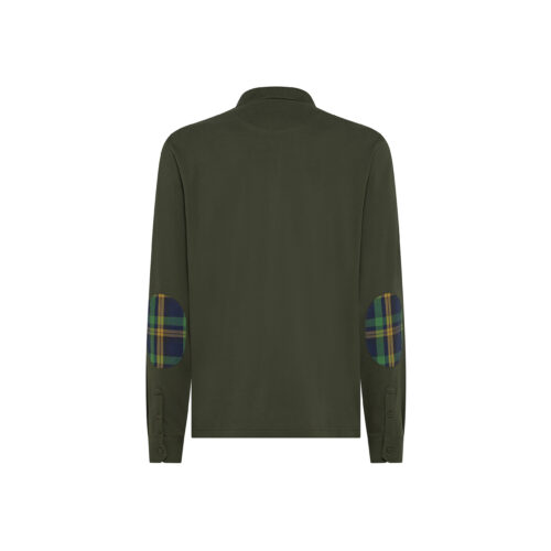 POLO CONTRAST FABRIC ELBOW L/S - A45108