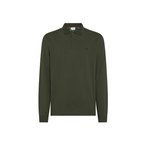 POLO CONTRAST FABRIC ELBOW L/S - A45108