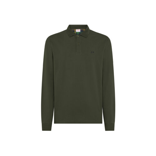 POLO CONTRAST FABRIC ELBOW L/S - A45108